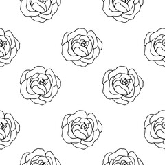 Floral pattern. Design for wallpaper, wrapping paper, fabric. Vector seamless background with decorative flowers