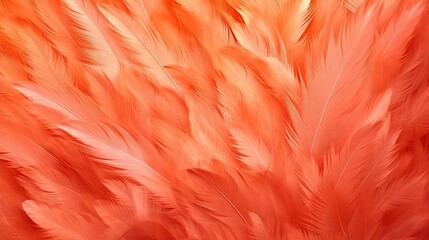  a close up of a red and orange feather pattern on a white background.  generative ai