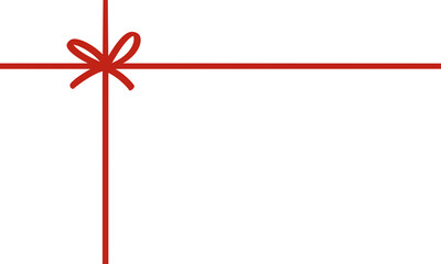 red ribbon with bow