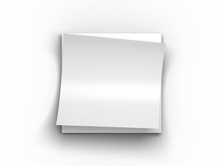 Blank 8.26x8.26 inc square flyer 3d render. Transparent background