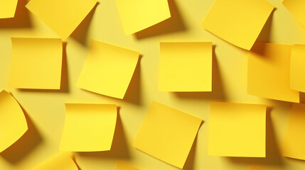 Organize with Ease: Yellow Sticky Notes for Work Memos, Business Planning, and Effective Scheduling.