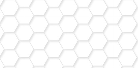 Abstract background with hexagon and white Hexagonal Background. Luxury White Pattern. Vector Illustration. 3D Futuristic abstract honeycomb mosaic white background. geometric mesh cell texture.