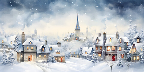 Christmas and winter illustration background