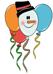  Christmas Balloons png images, child with balloon