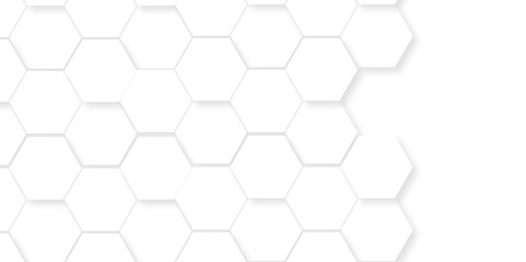 Seamless pattern with hexagons. Abstract background with hexagon and white Hexagonal Background. Luxury White Pattern. Vector Illustration. 3D Futuristic abstract honeycomb mosaic white background.
