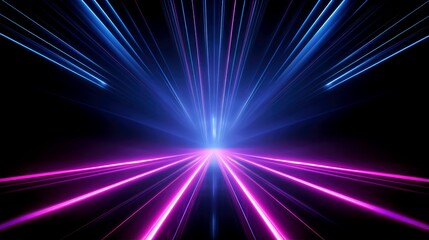 Abstract multicolor neon glowing line, Technology background