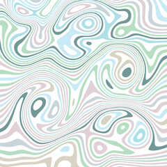 ABSTRACT ILLUSTRATION MARBLED TEXTURE LIQUIFY PSYCHEDELIC PASTEL SOFT COLORFUL DESIGN. OPTICAL ILLUSION BACKGROUND VECTOR DESIGN