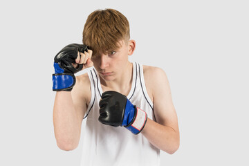 Teenage boxer boy