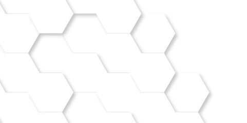 Obraz na płótnie Canvas White Hexagonal Background. Luxury honeycomb grid White Pattern. Vector Illustration. 3D Futuristic abstract honeycomb mosaic white background. geometric mesh cell texture. 
