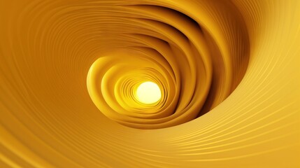 a yellow tunnel with a light at the end of it.  generative ai