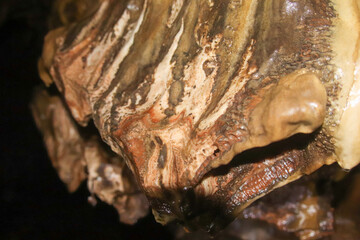 Picture of stalagmites and stalactites inside Phung Chang Cave, Phang Nga, Thailand.