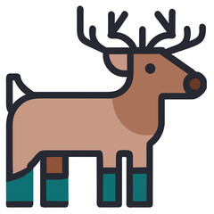 Reindeer with a christmas tree