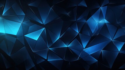  a blue abstract background with a lot of small triangles on it.  generative ai