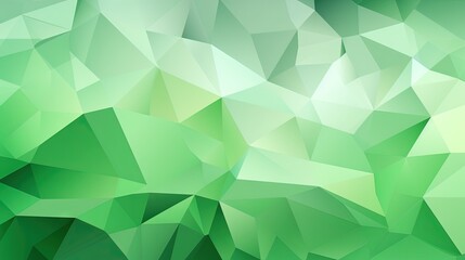 Fototapeta na wymiar a green abstract background with a low poly design of triangles. generative ai