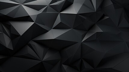  an abstract black background with a lot of triangles on it.  generative ai