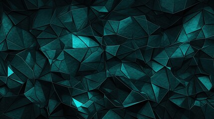  a very dark green background with a lot of small shapes.  generative ai