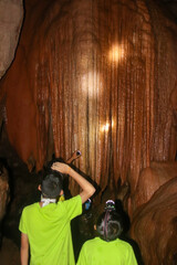 Picture of stalagmites and stalactites inside Phung Chang Cave, Phang Nga, Thailand.