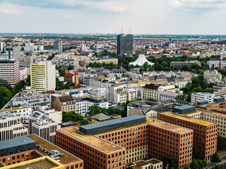 Fototapeta na wymiar Aerial view of Berlin skyline at the center of the city