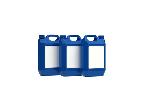 blue plastic gallon containers bottle on transparent background