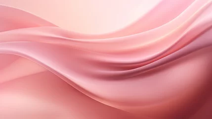 Deurstickers  an abstract pink background with a smooth wave of light pink.  generative ai © Shanti
