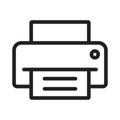 Printer icon on white background. Vector illustration.