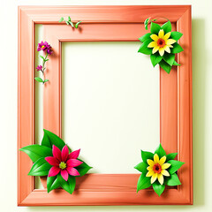 frame mockup flower Generated by AI
