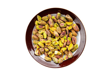 pistachio peeled nut healthy eating cooking appetizer meal food snack on the table copy space food background rustic top view