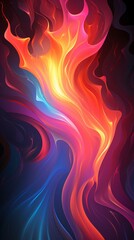 tongues of colorful flame