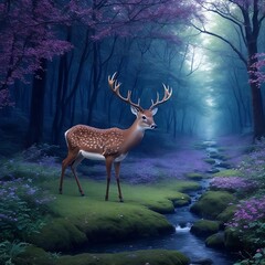 Enchanted Woodland: A Mesmerizing with Beautiful deer