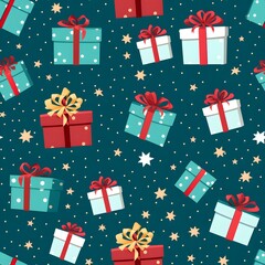 Christmas Seamless tile pattern gift wrap background design