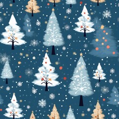 Obraz premium Christmas Seamless tile pattern gift wrap background design