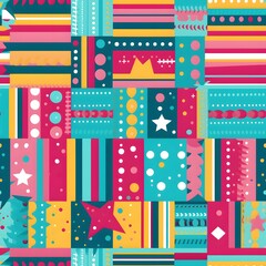 Obraz premium Christmas Seamless tile pattern gift wrap background design
