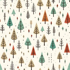 Obraz premium Christmas Seamless tile pattern gift wrap background design