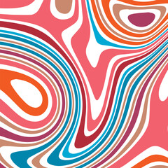 ABSTRACT ILLUSTRATION MARBLED TEXTURE LIQUIFY PSYCHEDELIC PASTEL COLORFUL DESIGN. OPTICAL ILLUSION BACKGROUND VECTOR DESIGN