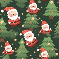 Fototapeta premium Christmas Seamless tile pattern gift wrap background design