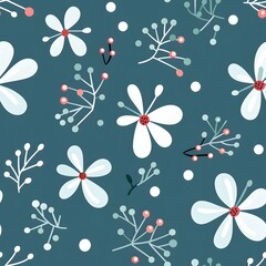 Christmas Seamless tile pattern gift wrap background design