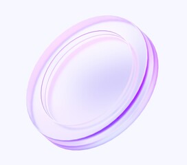 coin icon with colorful gradient. 3d rendering illustration for graphic design, ui ux design, presentation or background . shape with glass effect