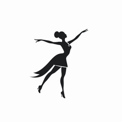 Fototapeta na wymiar silhouette of a ballerina