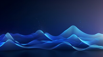 Cover design template Abstract digital waves with dynamic particles