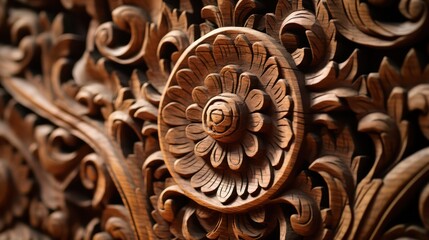Traditional wood carving art, detailed and has high historical value