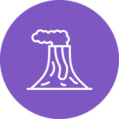 Volcano Landscape Icon