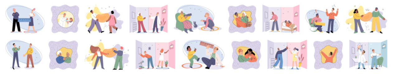 Personal space vector illustration. The personal space metaphor represents psychological boundaries individuals establish Self awareness is crucial in understanding and respecting personal space