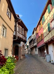 Fototapeta na wymiar street in the old Alsatian town of Barr
