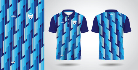blue sublimation shirt for polo sport jersey template