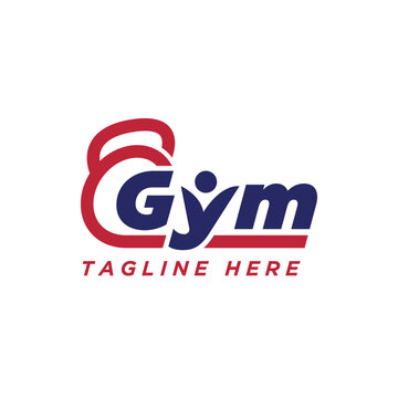 Gym Business logo wordmark typography design for fitness company