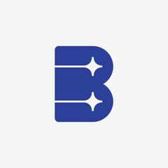 creative letter B with star spark logo design template © kura