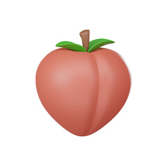 Peach Fresh fruits. PNG with transparent background.
