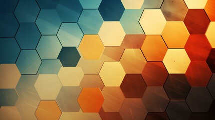 Hexagon pattern, trendy soft texture with mixed colors 