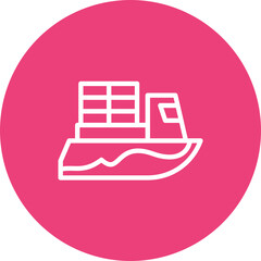 Fototapeta premium Cargo Ship Icon