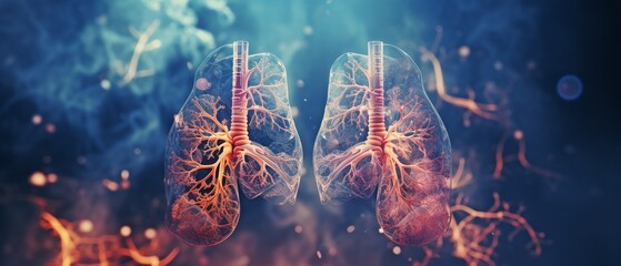 Pneumonia: An Inflammatory Lung Condition - Overview . - obrazy, fototapety, plakaty